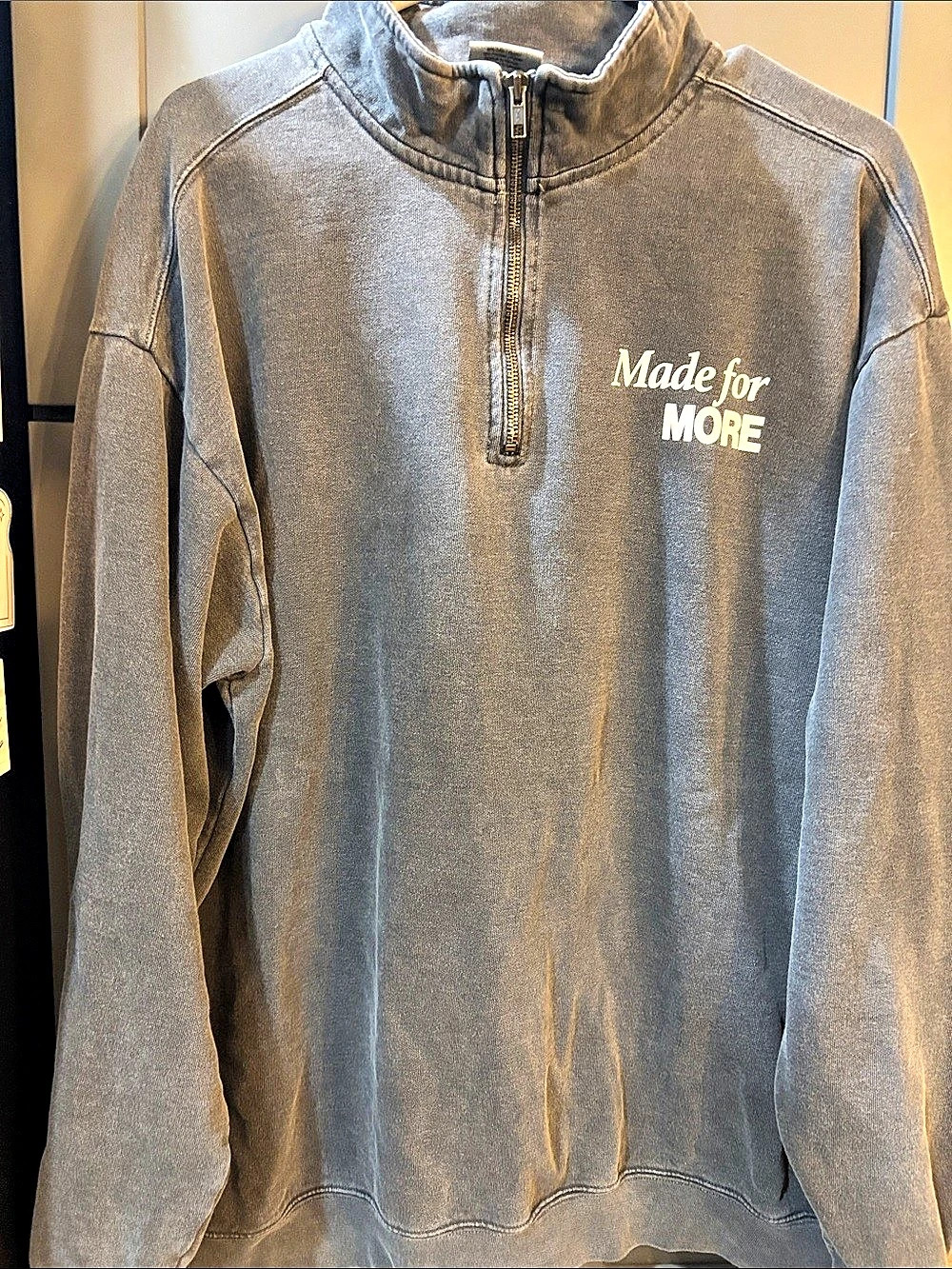 Comfort Colors Quarter-Zip Sweatshirt in Gray XL Like New